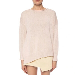 Allsaints Women’s XS Peach Nadine Asymmetrical Pullover Sweater Jumper Spring